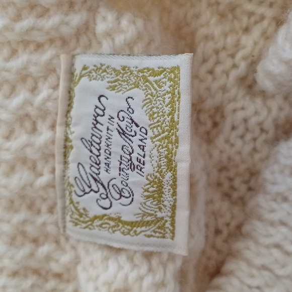 Gaeltarra Handknit County Mayor Ireland Wool Cardigan St. Patricks Day 40" - Picture 10 of 16